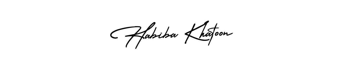 if you are searching for the best signature style for your name Habiba Khatoon. so please give up your signature search. here we have designed multiple signature styles  using AmerikaSignatureDemo-Regular. Habiba Khatoon signature style 3 images and pictures png
