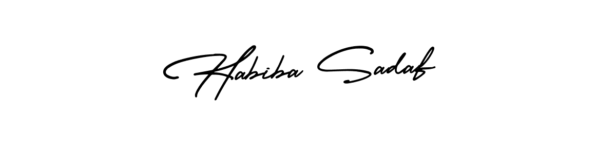 Create a beautiful signature design for name Habiba Sadaf. With this signature (AmerikaSignatureDemo-Regular) fonts, you can make a handwritten signature for free. Habiba Sadaf signature style 3 images and pictures png