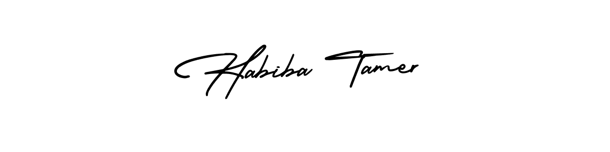 How to Draw Habiba Tamer signature style? AmerikaSignatureDemo-Regular is a latest design signature styles for name Habiba Tamer. Habiba Tamer signature style 3 images and pictures png