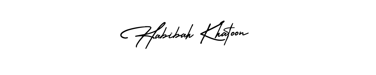 Create a beautiful signature design for name Habibah Khatoon. With this signature (AmerikaSignatureDemo-Regular) fonts, you can make a handwritten signature for free. Habibah Khatoon signature style 3 images and pictures png