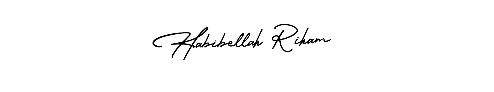 Make a beautiful signature design for name Habibellah Riham. Use this online signature maker to create a handwritten signature for free. Habibellah Riham signature style 3 images and pictures png