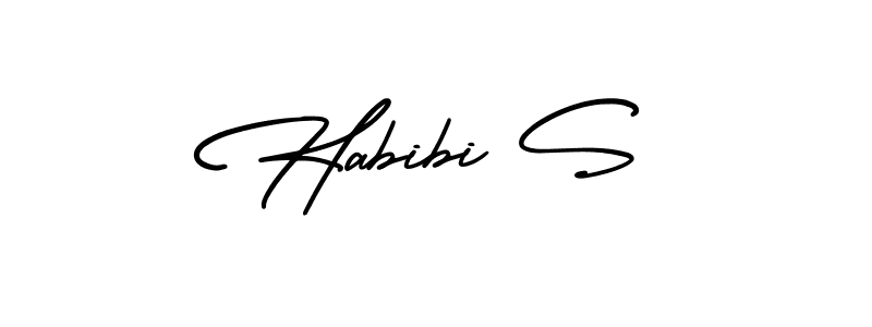 How to make Habibi S name signature. Use AmerikaSignatureDemo-Regular style for creating short signs online. This is the latest handwritten sign. Habibi S signature style 3 images and pictures png