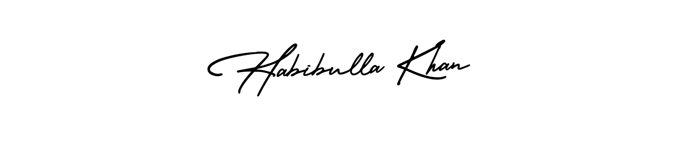 How to make Habibulla Khan name signature. Use AmerikaSignatureDemo-Regular style for creating short signs online. This is the latest handwritten sign. Habibulla Khan signature style 3 images and pictures png