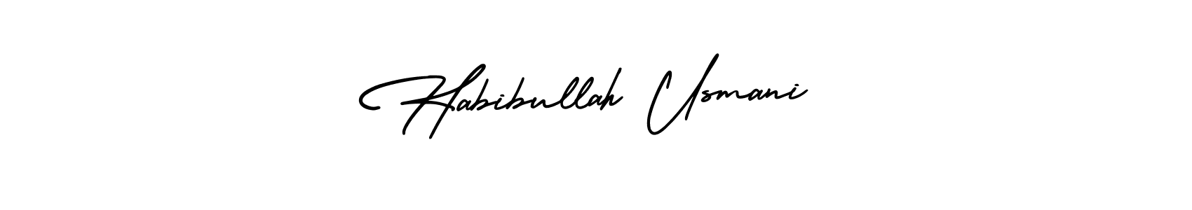 Use a signature maker to create a handwritten signature online. With this signature software, you can design (AmerikaSignatureDemo-Regular) your own signature for name Habibullah Usmani. Habibullah Usmani signature style 3 images and pictures png