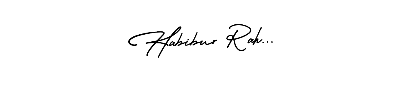 How to Draw Habibur Rah... signature style? AmerikaSignatureDemo-Regular is a latest design signature styles for name Habibur Rah.... Habibur Rah... signature style 3 images and pictures png