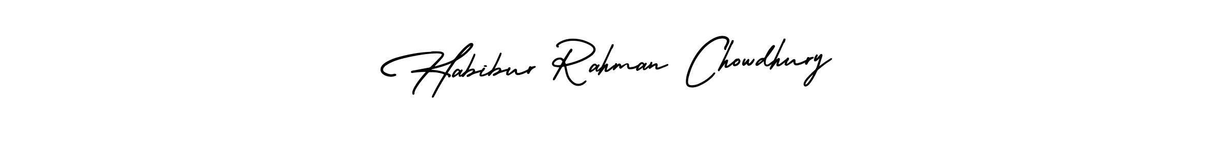The best way (AmerikaSignatureDemo-Regular) to make a short signature is to pick only two or three words in your name. The name Habibur Rahman Chowdhury include a total of six letters. For converting this name. Habibur Rahman Chowdhury signature style 3 images and pictures png
