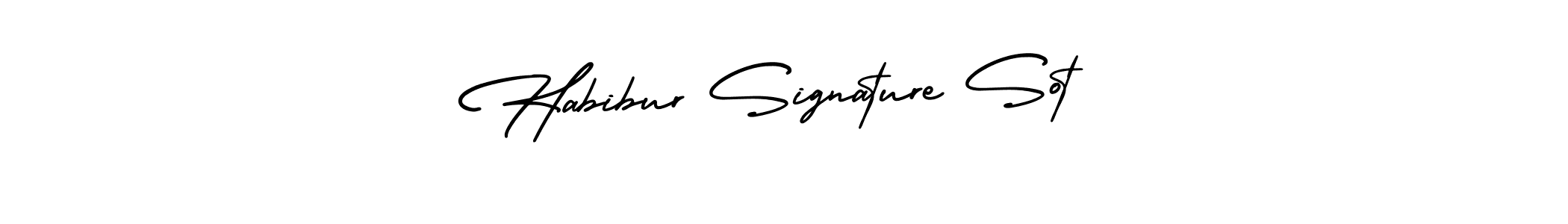 The best way (AmerikaSignatureDemo-Regular) to make a short signature is to pick only two or three words in your name. The name Habibur Signature Sot include a total of six letters. For converting this name. Habibur Signature Sot signature style 3 images and pictures png