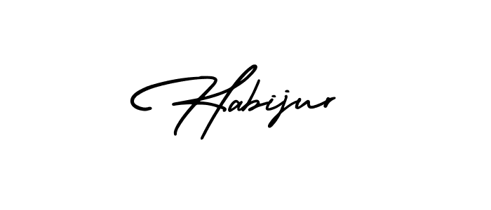How to Draw Habijur signature style? AmerikaSignatureDemo-Regular is a latest design signature styles for name Habijur. Habijur signature style 3 images and pictures png