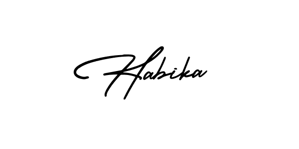 Similarly AmerikaSignatureDemo-Regular is the best handwritten signature design. Signature creator online .You can use it as an online autograph creator for name Habika. Habika signature style 3 images and pictures png