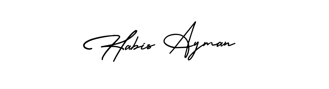 Create a beautiful signature design for name Habis Ayman. With this signature (AmerikaSignatureDemo-Regular) fonts, you can make a handwritten signature for free. Habis Ayman signature style 3 images and pictures png
