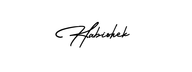 if you are searching for the best signature style for your name Habishek. so please give up your signature search. here we have designed multiple signature styles  using AmerikaSignatureDemo-Regular. Habishek signature style 3 images and pictures png
