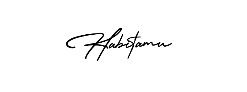This is the best signature style for the Habitamu name. Also you like these signature font (AmerikaSignatureDemo-Regular). Mix name signature. Habitamu signature style 3 images and pictures png