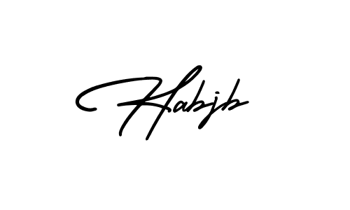 Create a beautiful signature design for name Habjb. With this signature (AmerikaSignatureDemo-Regular) fonts, you can make a handwritten signature for free. Habjb signature style 3 images and pictures png