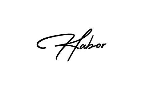 Habor stylish signature style. Best Handwritten Sign (AmerikaSignatureDemo-Regular) for my name. Handwritten Signature Collection Ideas for my name Habor. Habor signature style 3 images and pictures png