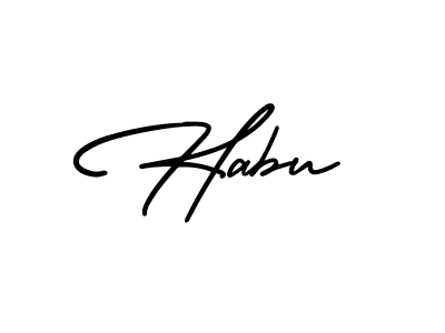 Create a beautiful signature design for name Habu. With this signature (AmerikaSignatureDemo-Regular) fonts, you can make a handwritten signature for free. Habu signature style 3 images and pictures png