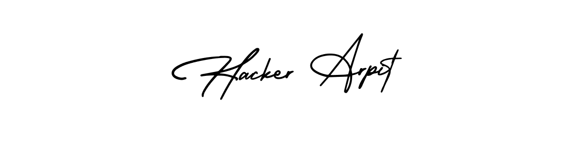 You should practise on your own different ways (AmerikaSignatureDemo-Regular) to write your name (Hacker Arpit) in signature. don't let someone else do it for you. Hacker Arpit signature style 3 images and pictures png