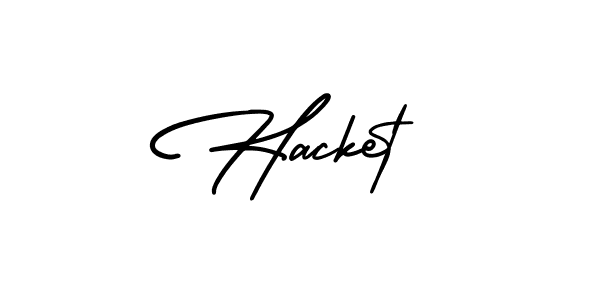 Use a signature maker to create a handwritten signature online. With this signature software, you can design (AmerikaSignatureDemo-Regular) your own signature for name Hacket. Hacket signature style 3 images and pictures png