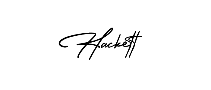 Design your own signature with our free online signature maker. With this signature software, you can create a handwritten (AmerikaSignatureDemo-Regular) signature for name Hackett. Hackett signature style 3 images and pictures png