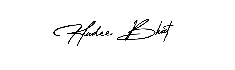 Make a beautiful signature design for name Hadee Bhat. With this signature (AmerikaSignatureDemo-Regular) style, you can create a handwritten signature for free. Hadee Bhat signature style 3 images and pictures png