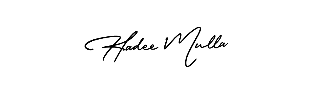 Similarly AmerikaSignatureDemo-Regular is the best handwritten signature design. Signature creator online .You can use it as an online autograph creator for name Hadee Mulla. Hadee Mulla signature style 3 images and pictures png