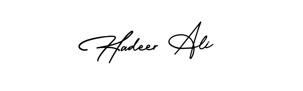 You can use this online signature creator to create a handwritten signature for the name Hadeer Ali. This is the best online autograph maker. Hadeer Ali signature style 3 images and pictures png