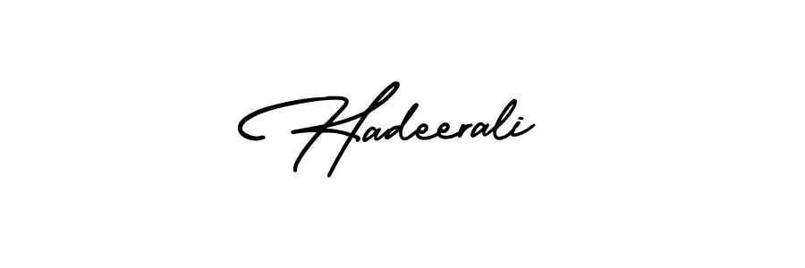 AmerikaSignatureDemo-Regular is a professional signature style that is perfect for those who want to add a touch of class to their signature. It is also a great choice for those who want to make their signature more unique. Get Hadeerali name to fancy signature for free. Hadeerali signature style 3 images and pictures png