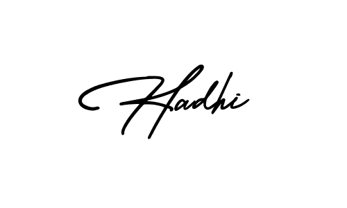 The best way (AmerikaSignatureDemo-Regular) to make a short signature is to pick only two or three words in your name. The name Hadhi include a total of six letters. For converting this name. Hadhi signature style 3 images and pictures png
