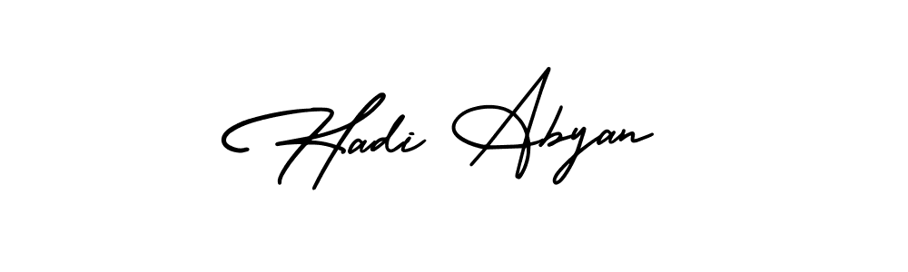 Make a beautiful signature design for name Hadi Abyan. With this signature (AmerikaSignatureDemo-Regular) style, you can create a handwritten signature for free. Hadi Abyan signature style 3 images and pictures png