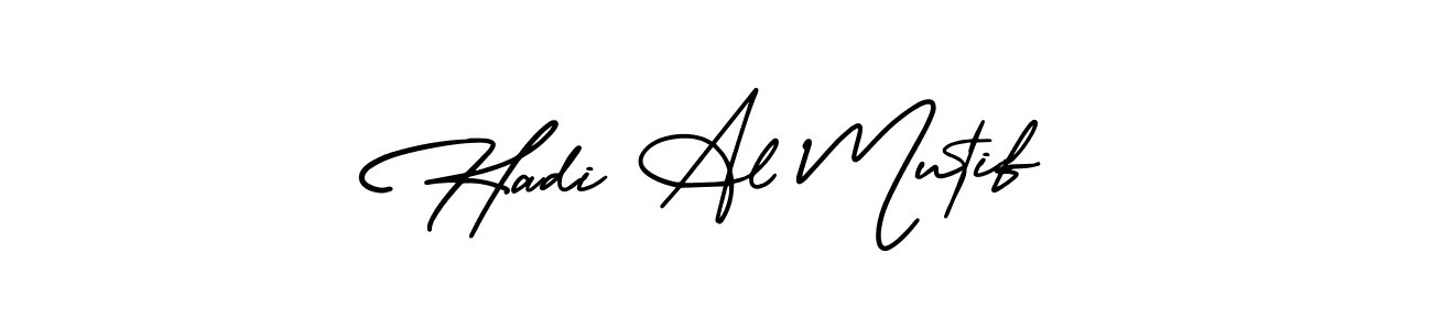 Make a short Hadi Al Mutif signature style. Manage your documents anywhere anytime using AmerikaSignatureDemo-Regular. Create and add eSignatures, submit forms, share and send files easily. Hadi Al Mutif signature style 3 images and pictures png
