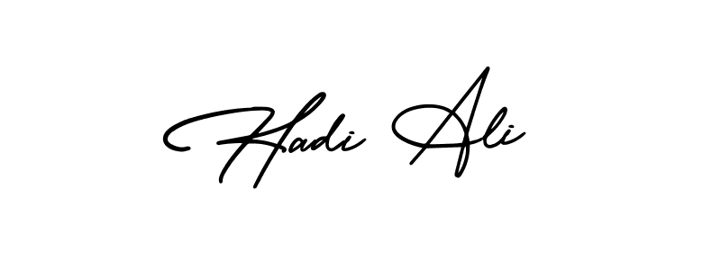 AmerikaSignatureDemo-Regular is a professional signature style that is perfect for those who want to add a touch of class to their signature. It is also a great choice for those who want to make their signature more unique. Get Hadi Ali name to fancy signature for free. Hadi Ali signature style 3 images and pictures png