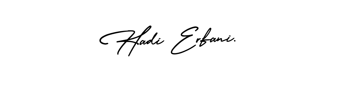 if you are searching for the best signature style for your name Hadi Erfani.. so please give up your signature search. here we have designed multiple signature styles  using AmerikaSignatureDemo-Regular. Hadi Erfani. signature style 3 images and pictures png