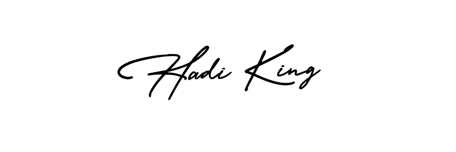 Create a beautiful signature design for name Hadi King. With this signature (AmerikaSignatureDemo-Regular) fonts, you can make a handwritten signature for free. Hadi King signature style 3 images and pictures png