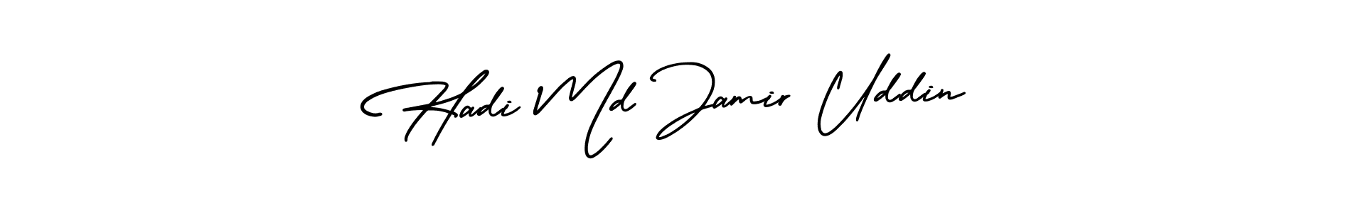 Similarly AmerikaSignatureDemo-Regular is the best handwritten signature design. Signature creator online .You can use it as an online autograph creator for name Hadi Md Jamir Uddin. Hadi Md Jamir Uddin signature style 3 images and pictures png