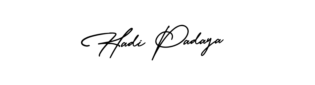 How to Draw Hadi Padaya signature style? AmerikaSignatureDemo-Regular is a latest design signature styles for name Hadi Padaya. Hadi Padaya signature style 3 images and pictures png