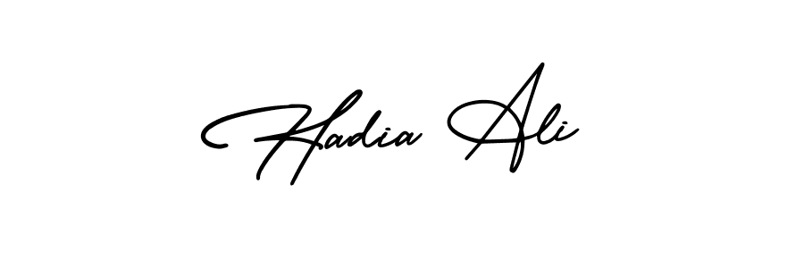 How to Draw Hadia Ali signature style? AmerikaSignatureDemo-Regular is a latest design signature styles for name Hadia Ali. Hadia Ali signature style 3 images and pictures png
