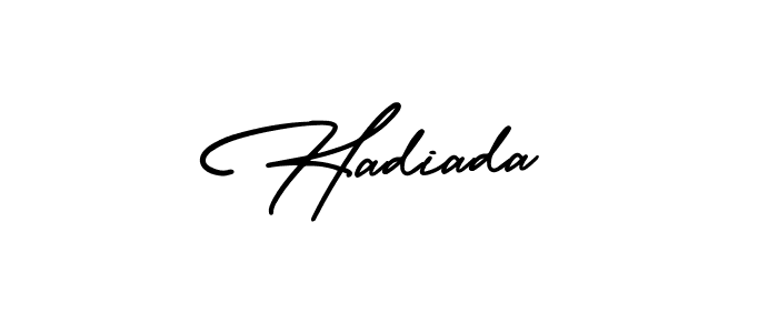 Also You can easily find your signature by using the search form. We will create Hadiada name handwritten signature images for you free of cost using AmerikaSignatureDemo-Regular sign style. Hadiada signature style 3 images and pictures png