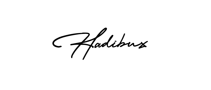 Make a beautiful signature design for name Hadibux. With this signature (AmerikaSignatureDemo-Regular) style, you can create a handwritten signature for free. Hadibux signature style 3 images and pictures png