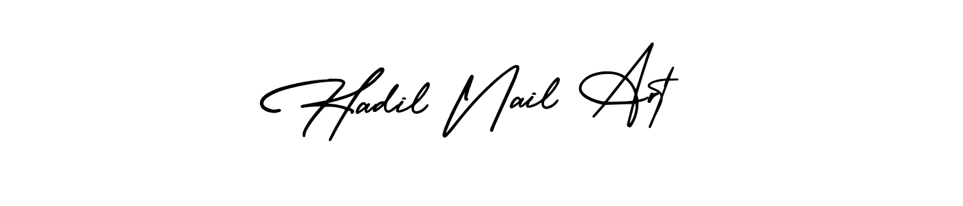 You can use this online signature creator to create a handwritten signature for the name Hadil Nail Art. This is the best online autograph maker. Hadil Nail Art signature style 3 images and pictures png