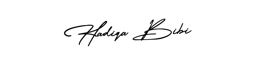 Make a beautiful signature design for name Hadiqa Bibi. With this signature (AmerikaSignatureDemo-Regular) style, you can create a handwritten signature for free. Hadiqa Bibi signature style 3 images and pictures png