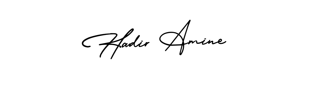 How to make Hadir Amine name signature. Use AmerikaSignatureDemo-Regular style for creating short signs online. This is the latest handwritten sign. Hadir Amine signature style 3 images and pictures png