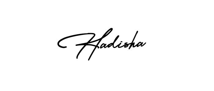 Hadisha stylish signature style. Best Handwritten Sign (AmerikaSignatureDemo-Regular) for my name. Handwritten Signature Collection Ideas for my name Hadisha. Hadisha signature style 3 images and pictures png