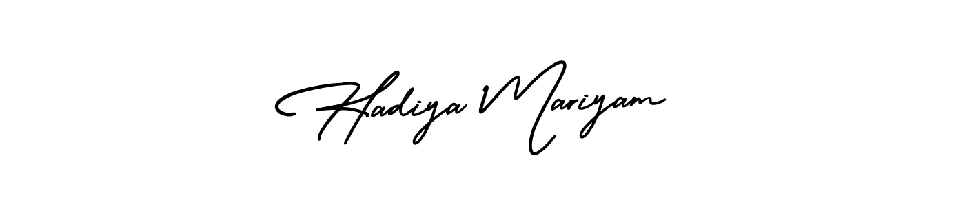 How to make Hadiya Mariyam signature? AmerikaSignatureDemo-Regular is a professional autograph style. Create handwritten signature for Hadiya Mariyam name. Hadiya Mariyam signature style 3 images and pictures png