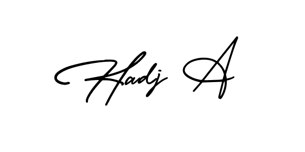 Use a signature maker to create a handwritten signature online. With this signature software, you can design (AmerikaSignatureDemo-Regular) your own signature for name Hadj A. Hadj A signature style 3 images and pictures png