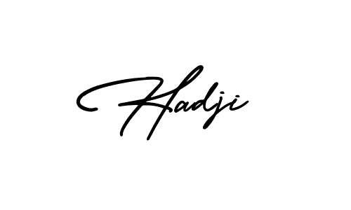 How to make Hadji signature? AmerikaSignatureDemo-Regular is a professional autograph style. Create handwritten signature for Hadji name. Hadji signature style 3 images and pictures png