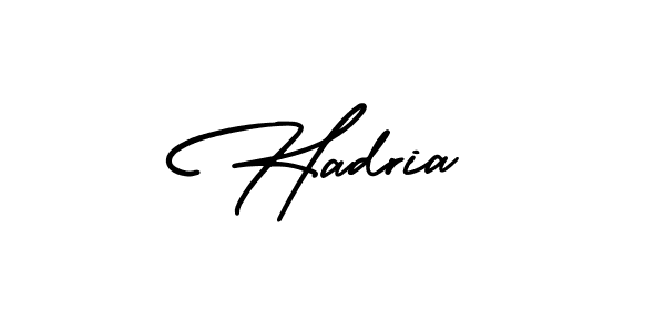 Design your own signature with our free online signature maker. With this signature software, you can create a handwritten (AmerikaSignatureDemo-Regular) signature for name Hadria. Hadria signature style 3 images and pictures png