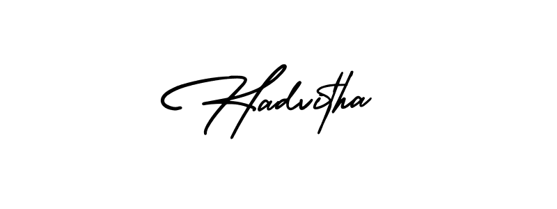 Design your own signature with our free online signature maker. With this signature software, you can create a handwritten (AmerikaSignatureDemo-Regular) signature for name Hadvitha. Hadvitha signature style 3 images and pictures png