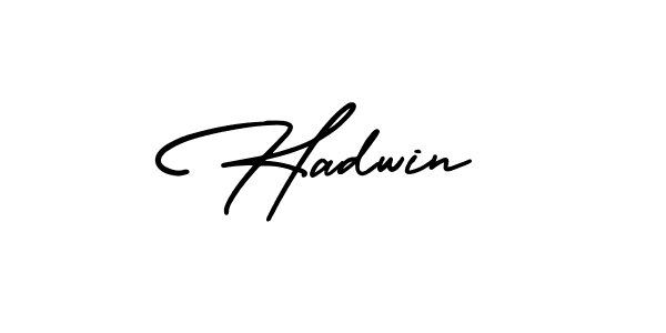 Design your own signature with our free online signature maker. With this signature software, you can create a handwritten (AmerikaSignatureDemo-Regular) signature for name Hadwin. Hadwin signature style 3 images and pictures png