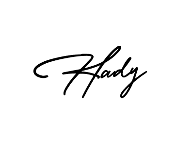 Make a beautiful signature design for name Hady. With this signature (AmerikaSignatureDemo-Regular) style, you can create a handwritten signature for free. Hady signature style 3 images and pictures png