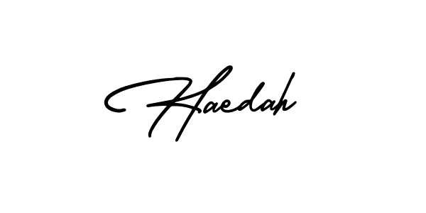 It looks lik you need a new signature style for name Haedah. Design unique handwritten (AmerikaSignatureDemo-Regular) signature with our free signature maker in just a few clicks. Haedah signature style 3 images and pictures png