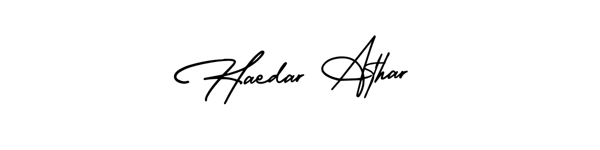 AmerikaSignatureDemo-Regular is a professional signature style that is perfect for those who want to add a touch of class to their signature. It is also a great choice for those who want to make their signature more unique. Get Haedar Athar name to fancy signature for free. Haedar Athar signature style 3 images and pictures png
